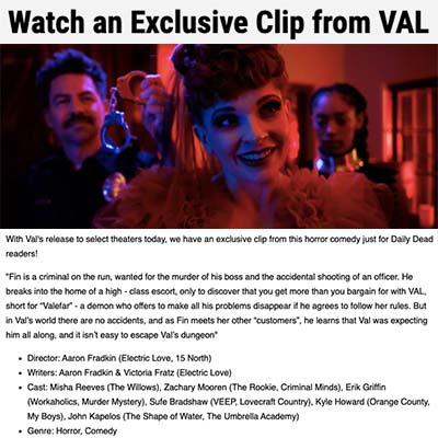 Watch an Exclusive Clip from VAL